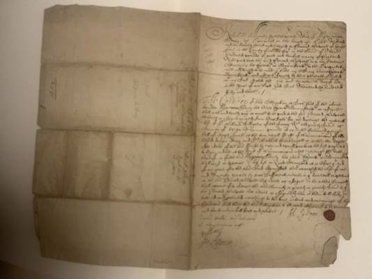 Smith College: Sidney, Algernon, 1622-1683. [Document] 1653 Dec. 21 / Al. Syndey (1653) (MiscMS 654)